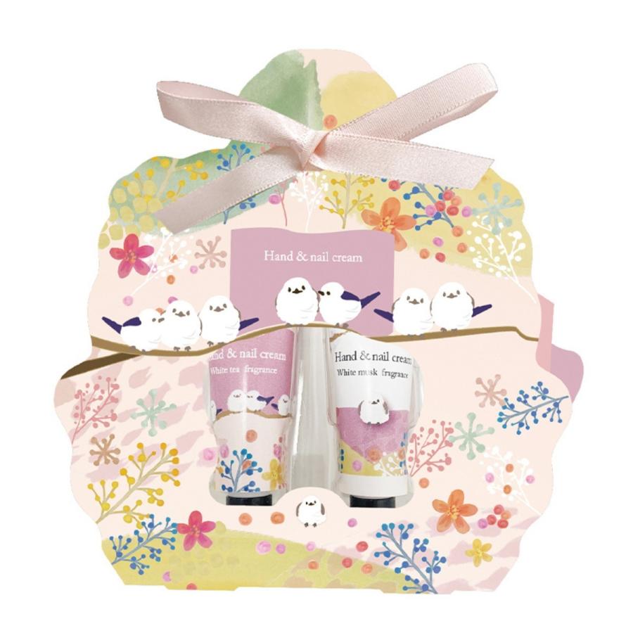 ほんやら堂 シマエナガハンドクリーム 2Pセット フラワー かわいい