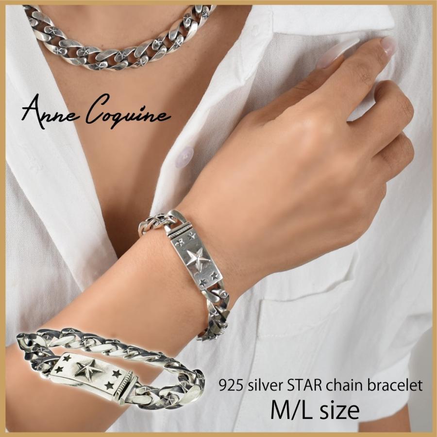 AnneCoquine（アンコキーヌ） スターチェーンブレスレット M L 4035