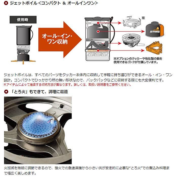 JETBOIL（ジェットボイル） ZIP ジップ（BK） 1824325 OD缶ガス式 ソロ