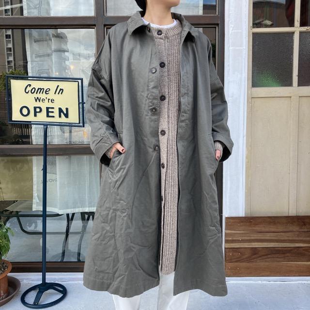 ICHI（イチ） 比翼ステンカラーコート グレー【送料無料】 : 輸入雑貨