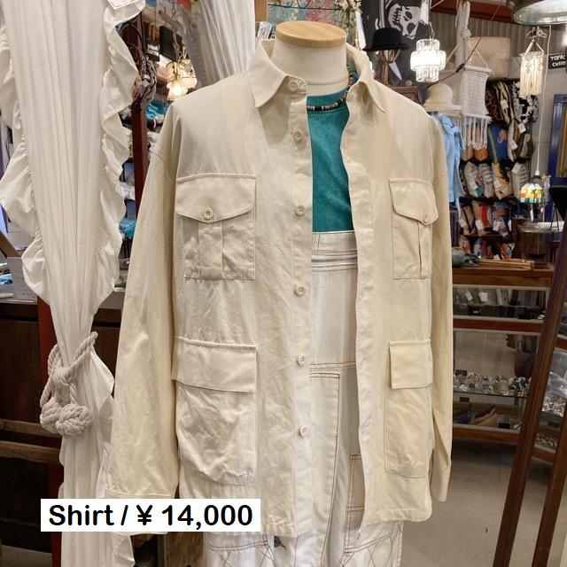 TOPANGA Men's サファリジャケット ホワイト : 輸入雑貨屋 BON ETO