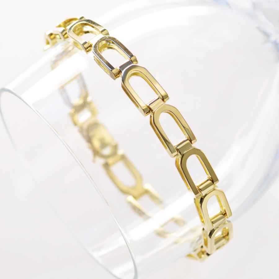 18金 18k ブレスレット K18 メンズブレスレット ゴールド 19cm 男性