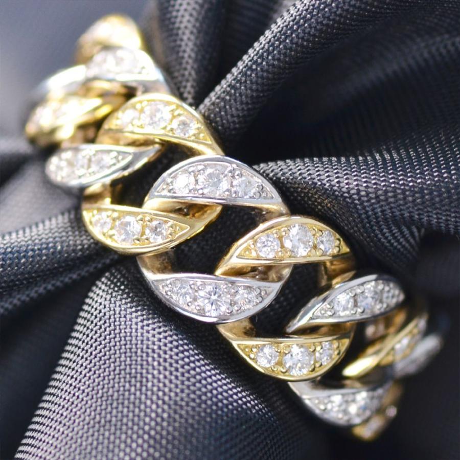 喜平 指輪 K18 18k ゴールド プラチナ コンビ メンズリング Pt950