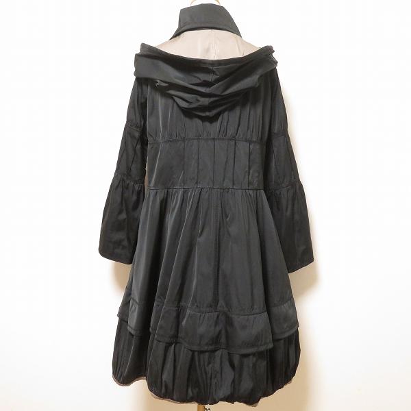 anc エイココンドウ EIKO KONDO コート 42 黒 フード付き ダブルジップ