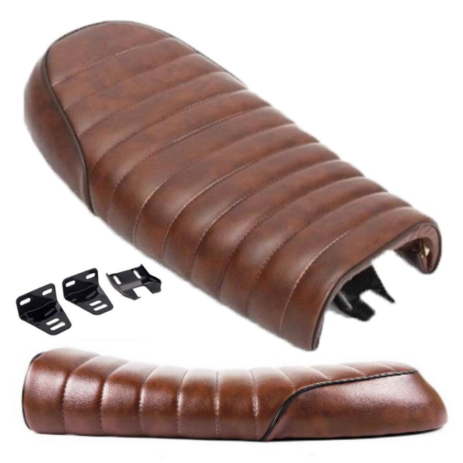 カフェレーサー シングルシート カスタムシート ブラウン トラッカー