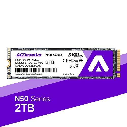 Acclamator N50 SSD NVMe 2TB PS5 PCIe Gen4x4 M 2 2280 内蔵SSD