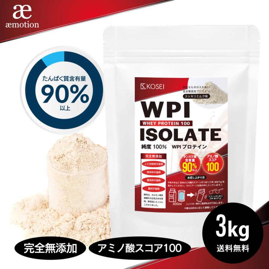 WPI ホエイプロテイン 3kg プロテイン スプーン付 人工甘味料不使用