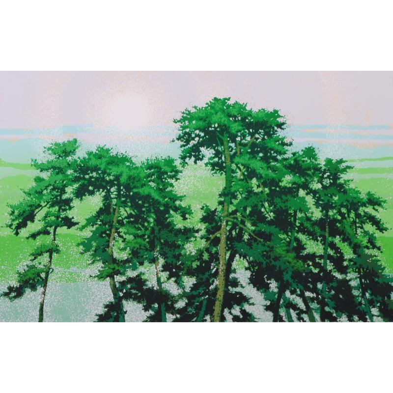 松 絵画 木 絵 シルクスクリーン 版画 池上壮豊 「松韻-参」 額付き