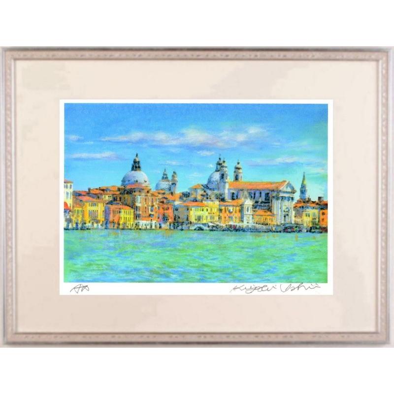 ベニス 風景画 絵画 イタリア パステル画 ジークレー 版画 石井清