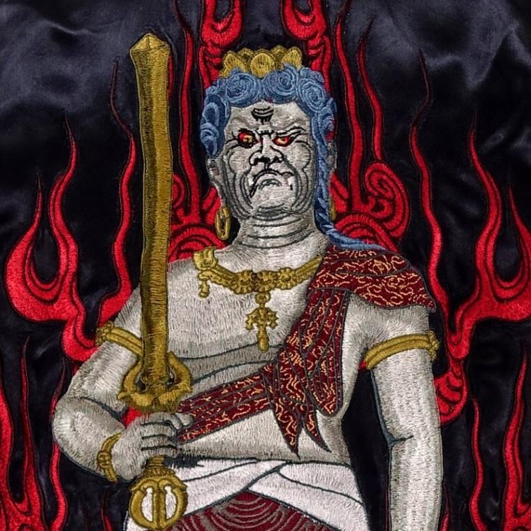 SATORI さとり 不動明王刺繍スカジャン メンズ レディース 和柄