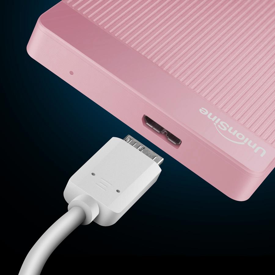 UnionSine 外付け ハードディスク 500GB 超薄型外付けHDD ポータブル