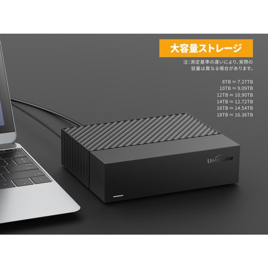 UnionSine 外付けHDD 4TB HD3513 USB3.2 Gen2 3.5インチ外付け