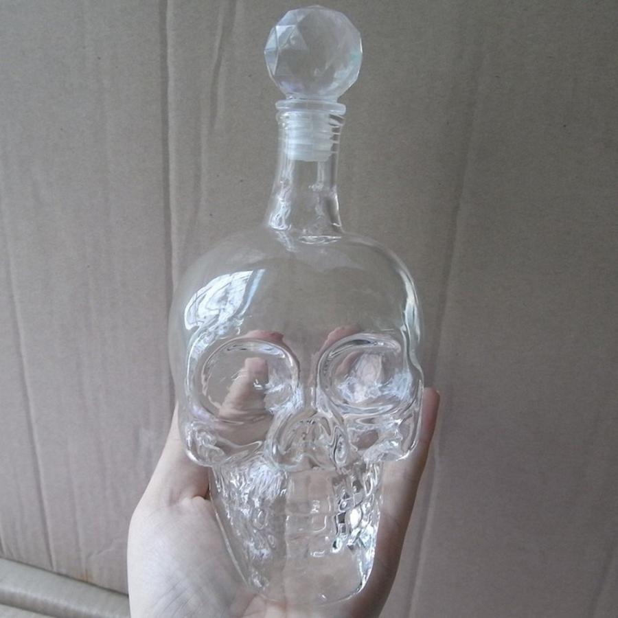 スカル グラスボトル デカンタ 1000ml 骸骨 どくろ Skulls Bottle