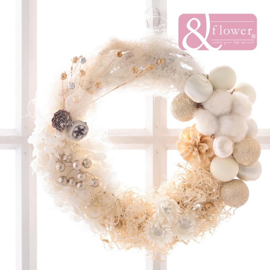 SALE プレゼント リース クリスマス 白 プリザーブドフラワー 花