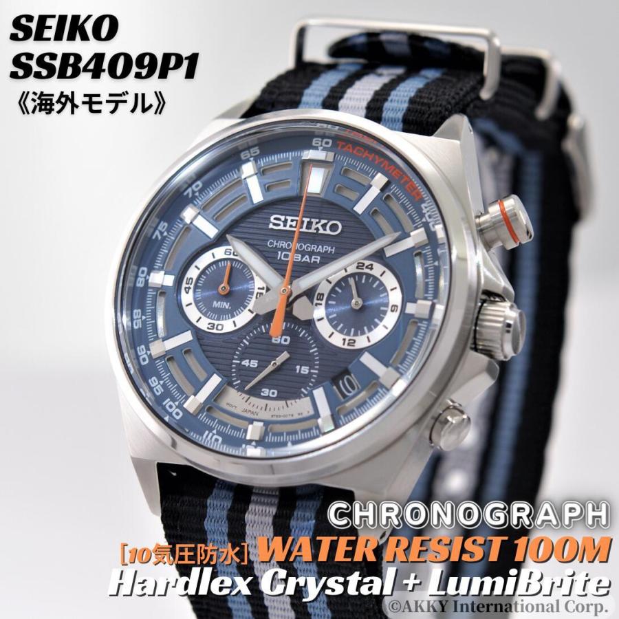 SEIKO（セイコー） 腕時計 クロノグラフ ブルー ナイロンバンド 海外