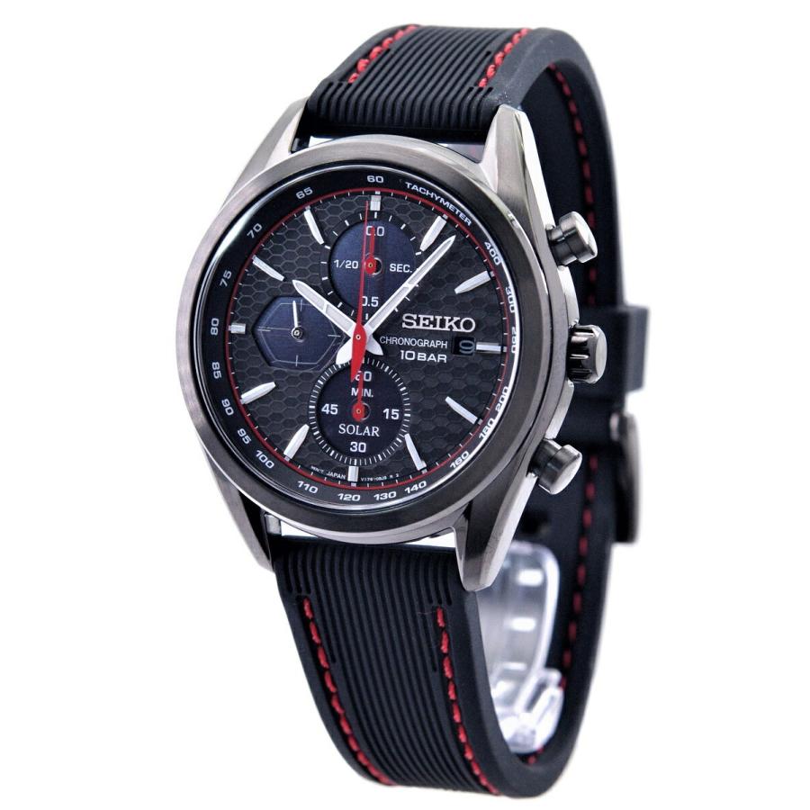 SEIKO（セイコー） 腕時計 ソーラー クロノグラフ ブラック 海外モデル
