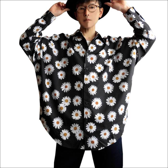 REGIEVO（レジエボ） マーガレット プリント メンズ 花柄 ビッグ