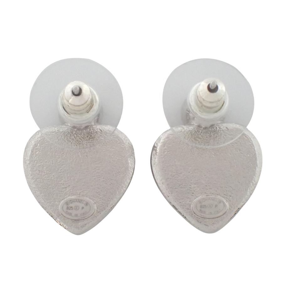 CHANEL（シャネル） ココマーク ラインストーン ハートピアス メタル