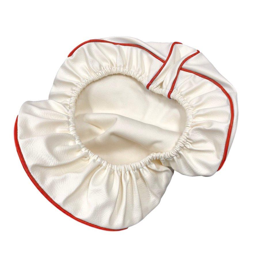 ディオ Dio(AF18/AF25) シート/カバー/生地/表皮 白生地・赤パイピング