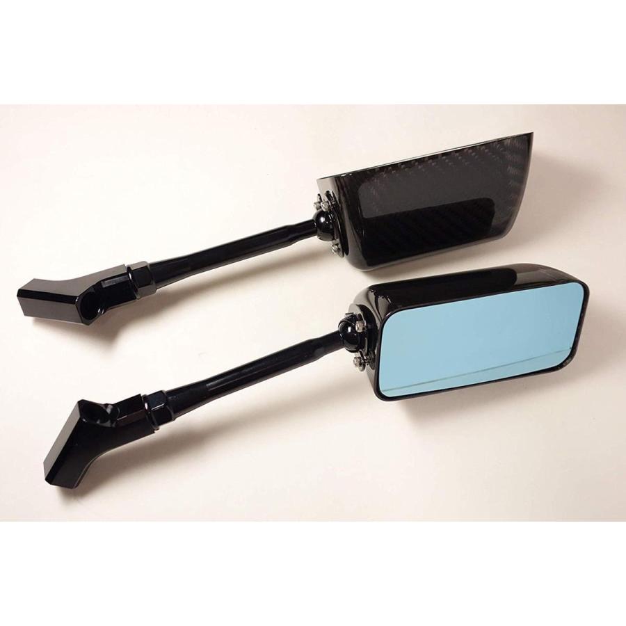 SIMOTA正規品】カーボンバックミラー 【135mm・ブルーレンズ】 正ネジ