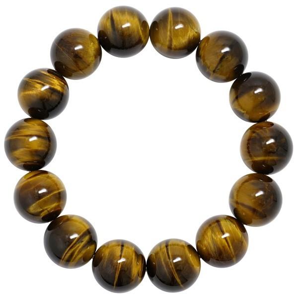 イエロータイガーアイ 数珠 ブレスレッド タイガーアイ メンズ 16mm