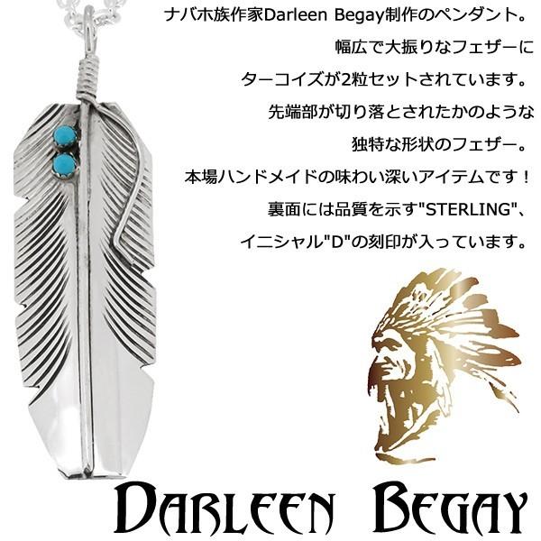 Indian Jewelry ペンダントヘッド ナバホ族 ターコイズ フェザー 羽根