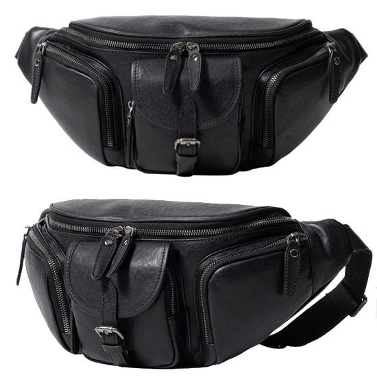 ボディバッグ メンズ 本革 レザーバッグ V系 バッグ 大人 ウエスト
