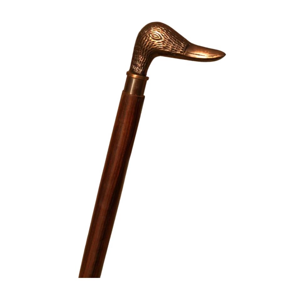 並行輸入品】アヒルの頭 真鍮 アンティークハンドル 木製ウォーキング