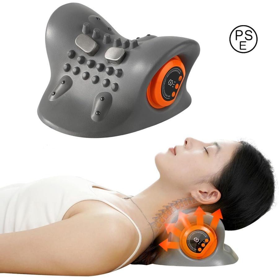 ネックピロー 2025新登場 EMS マッサージ機 首枕 5つ機能付き 1日15分