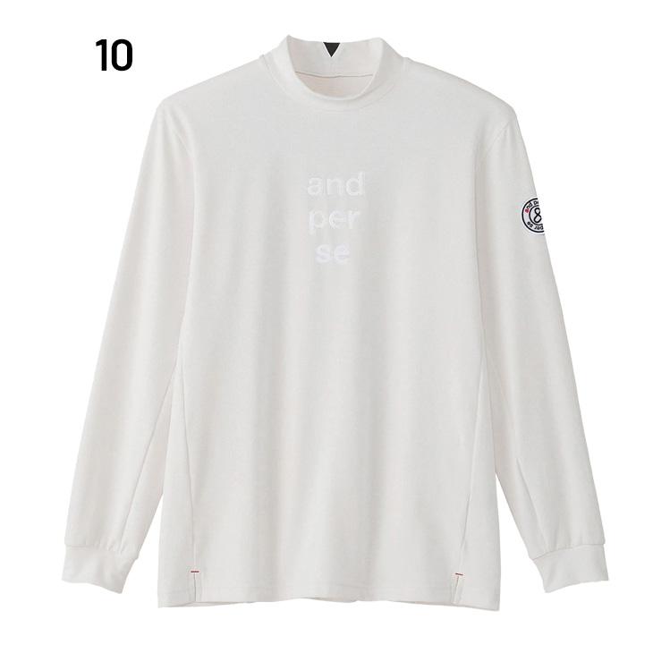 and per se（アンパスィ） モックネックシャツ 長袖 メンズ ゴルフ
