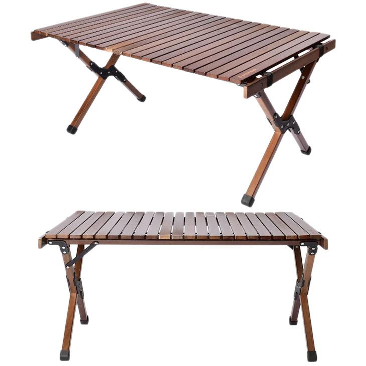 組み立て式テーブル ブラウン PEACE PARK ピースパーク/収納袋つき