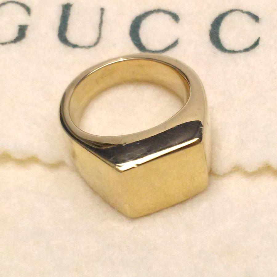 GUCCI（グッチ） 【美品】グッチ 印台リング シルバー925刻印 15.2g