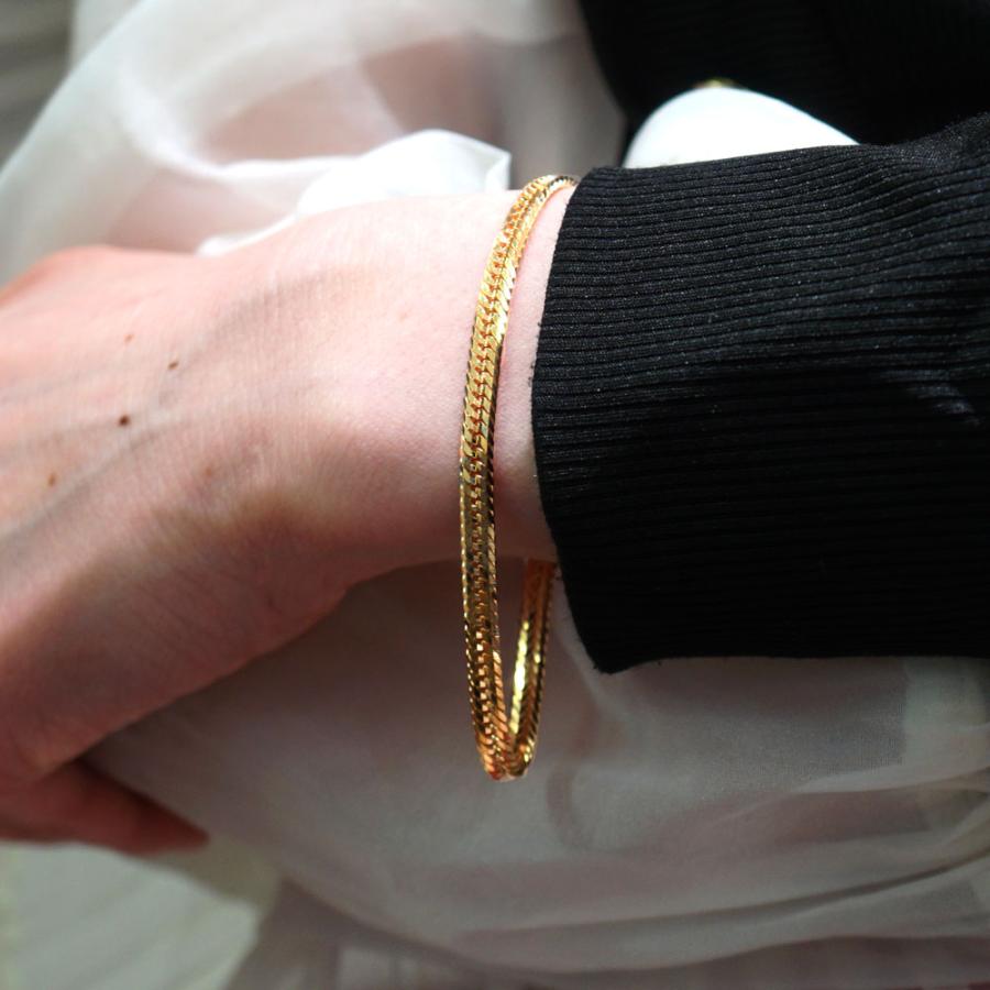 喜平 ブレスレット 18金 K18 トリプル12面 18cm 10g 造幣局検定刻印