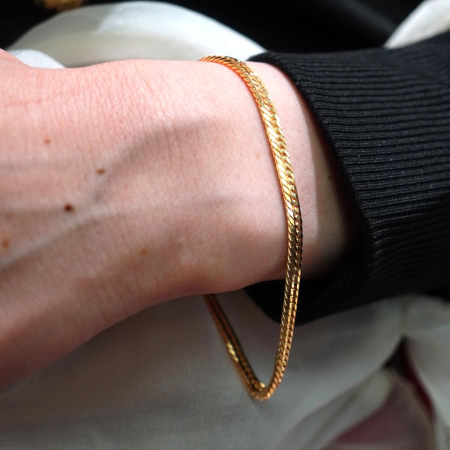 喜平 ブレスレット 18金 K18 トリプル12面 18cm 10g 造幣局検定刻印