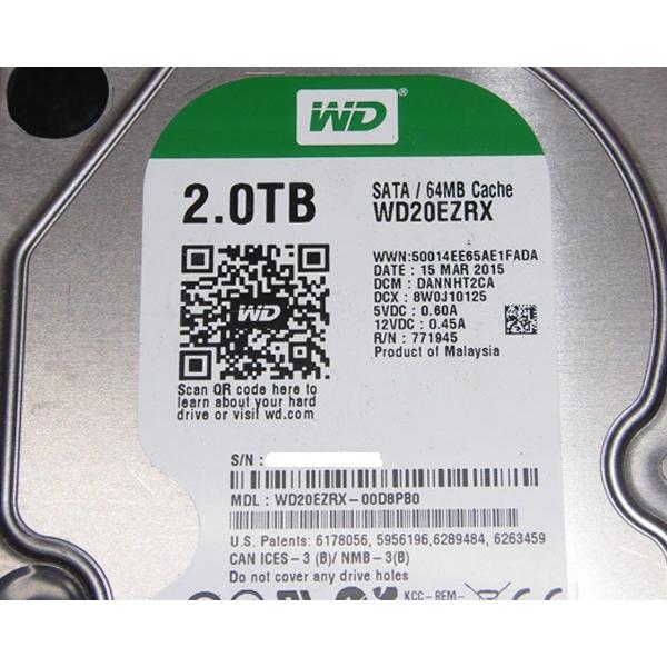 WD Green Western Digital WD20EZRX (WD20EZRX-00D8PB0) SATA 2TB 3.5