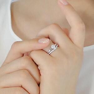 ダイヤモンド リング 二連 ダイヤ 指輪 プラチナ pt900 0.3ct V字