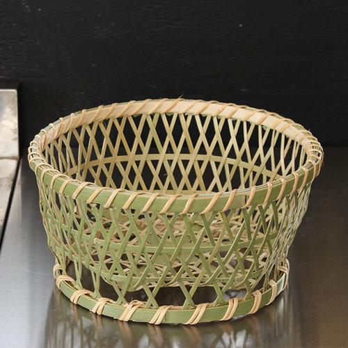 松野屋 真竹椀かご 小 カゴ 籠 手しごと 民芸 日本 竹かご 竹細工 和