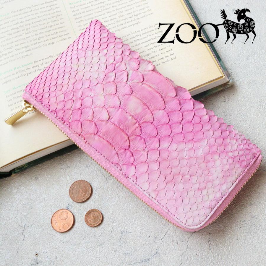 ZOO ズー 篭染め 蛇革 ダイヤモンドパイソン L字ファスナー長財布 zlw
