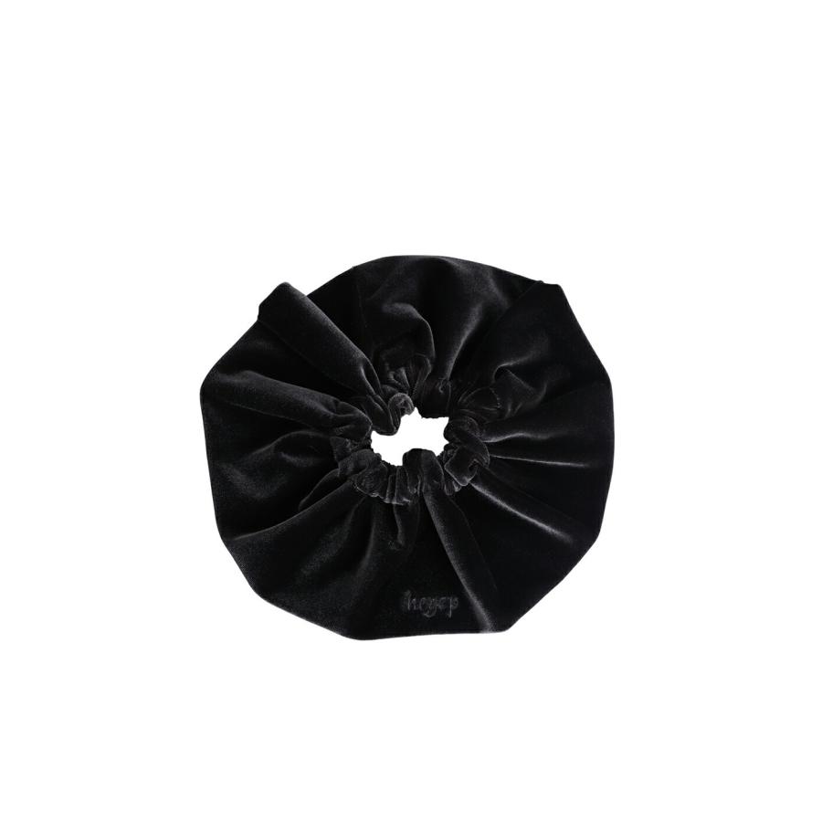 heyep（ヘイップ） ： [レディース]Velour Logo Scrunchie / 全2色