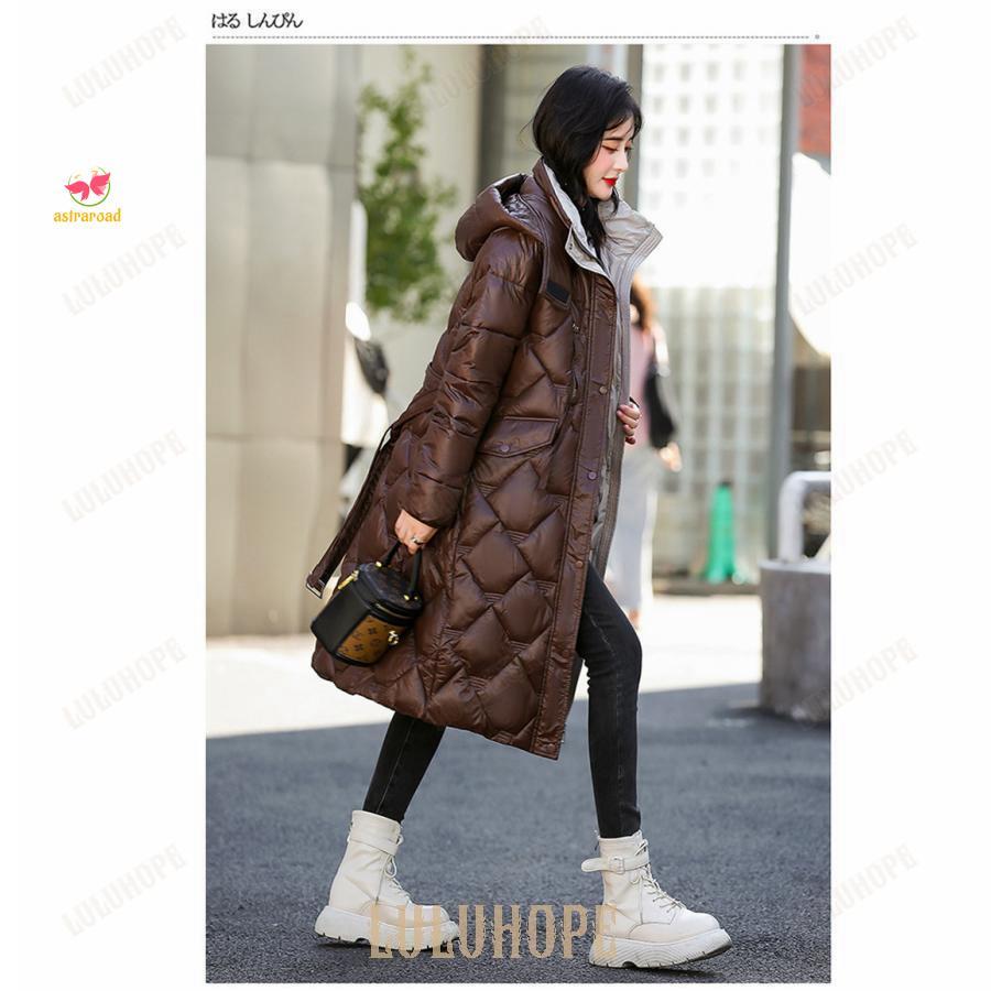 爆買 ダウンコート レディース ロング丈 フード付き ロングコート 中綿