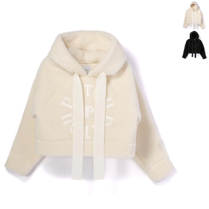 PATOU(パトゥ) クロップドリブニットジャンパー ストライプ柄