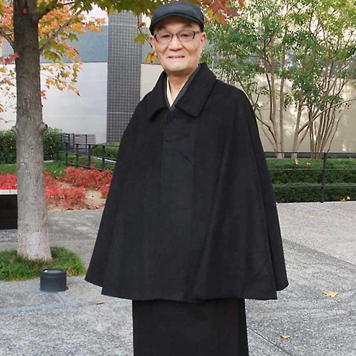 トンビコート M L LL メンズ 和装 コート トンビ ウール混 紳士