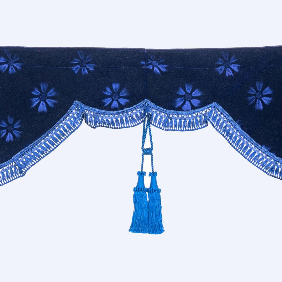 トラック 雅 金華山センターカーテン 雅製 コスモス ネイビー（紺） L