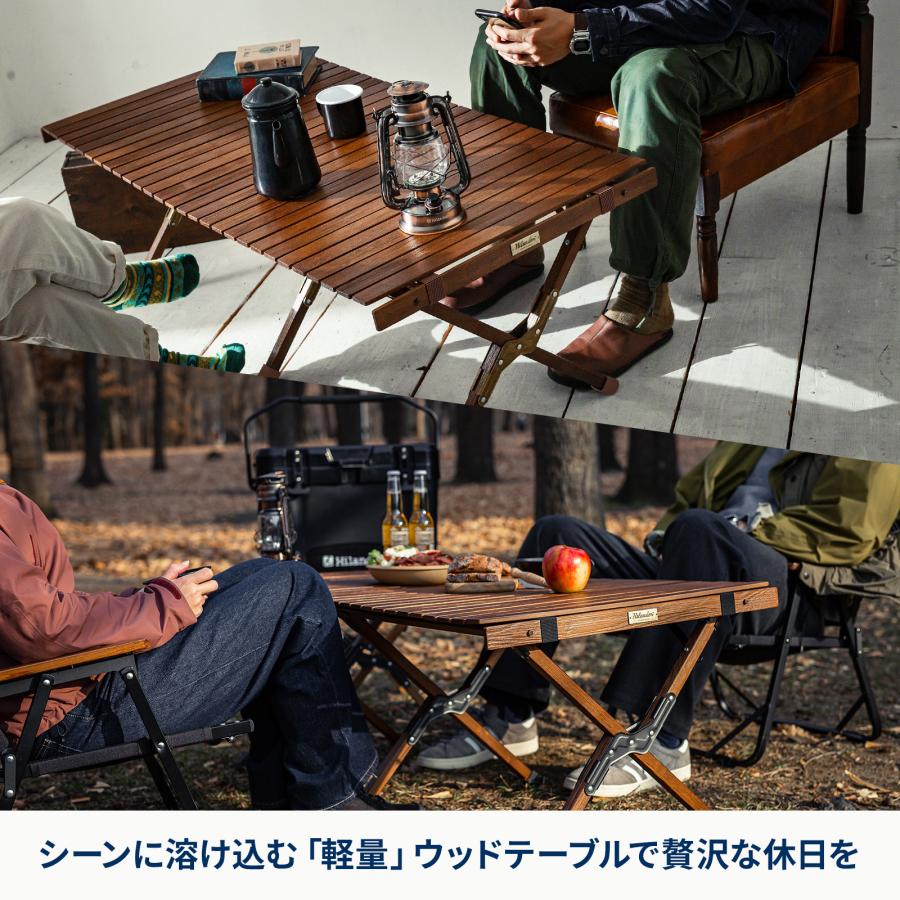 Hilander（ハイランダー） アウトドアテーブル ウッドロールトップ