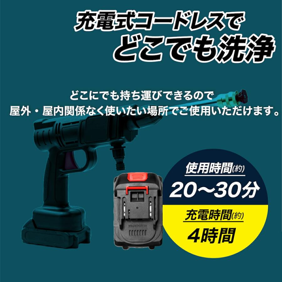 高圧洗浄機 コードレス バケツOK コードレス高圧洗浄機 充電式高圧洗浄