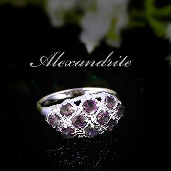 アレキサンドライト リング 指輪 1.1ct SV925 カラーチェンジ 6月