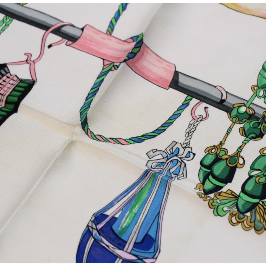 美品 エルメス HERMES カレ90 Passementerie 飾り紐 タッセル 大判