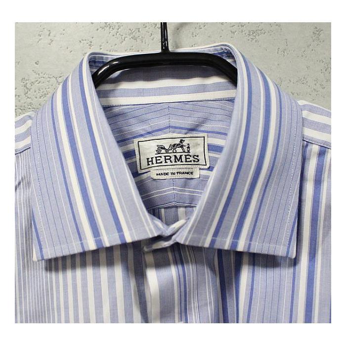 HERMES（エルメス） SALE 美品 ストライプ柄 シャツ メンズ セリエ