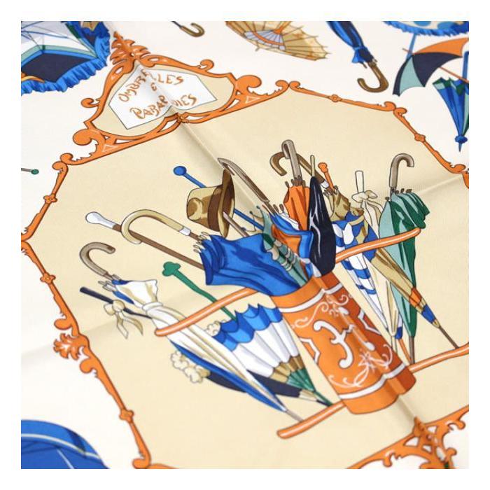 HERMES（エルメス） カレ90『UBRELLES ET PARAPLUIES 日傘と雨傘』大判