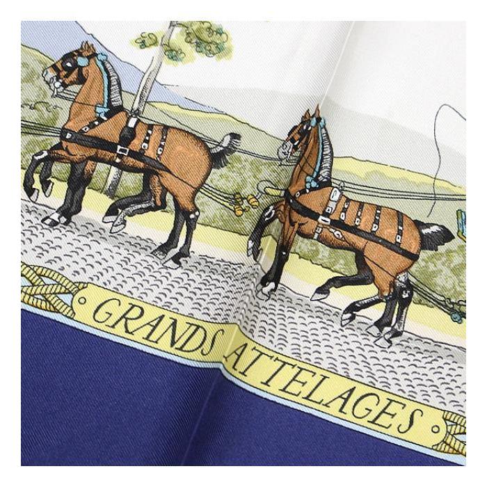 HERMES（エルメス） SALE 希少 カレ90『GRANDS ATTELAGES』大判